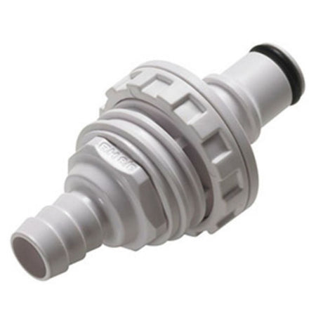 NS4D4200206 ABS Valved Panel Mount Hose Barb Coupling Insert 1/8 ID Barb