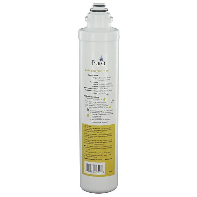 Aqua Flo 41407009 Quick Change Carbon Block Filter 1 mic
