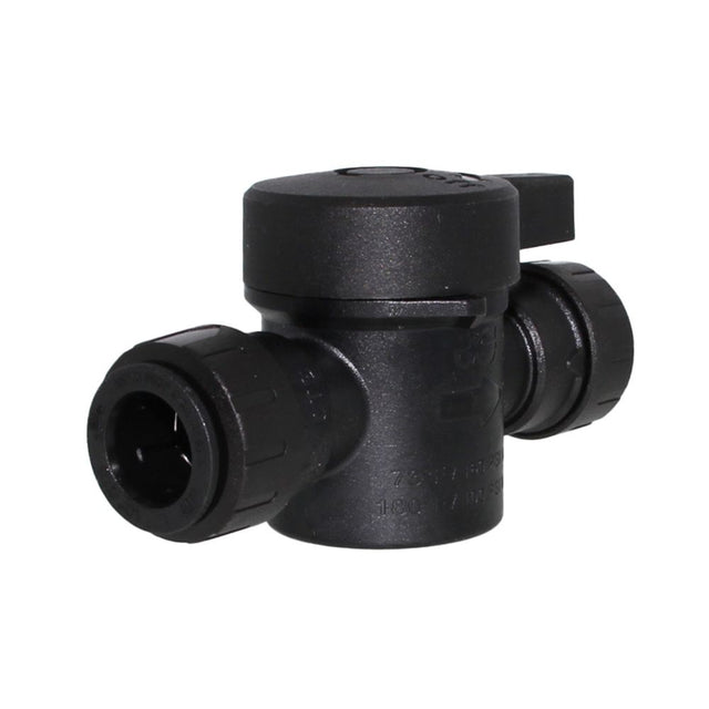 John Guest Two-Way Ball Valve: 3/4 in, Acetal, Straight, Push x Push