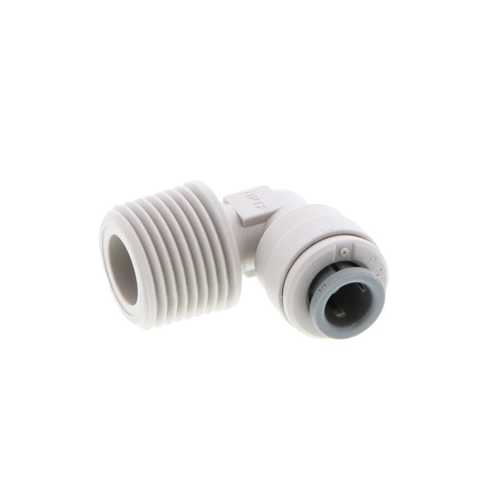 John Guest Fixed Elbow NPTF - 1/4 x 3/8  NPTF
