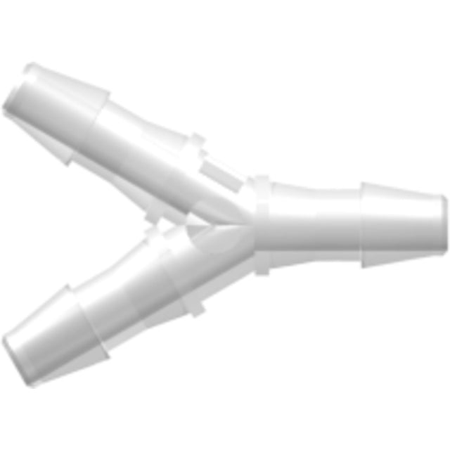LinkTech Y Tube Fitting with 200 Series Barbs, 3/32" [2.4 mm] ID Tubing, Natural Polypropylene