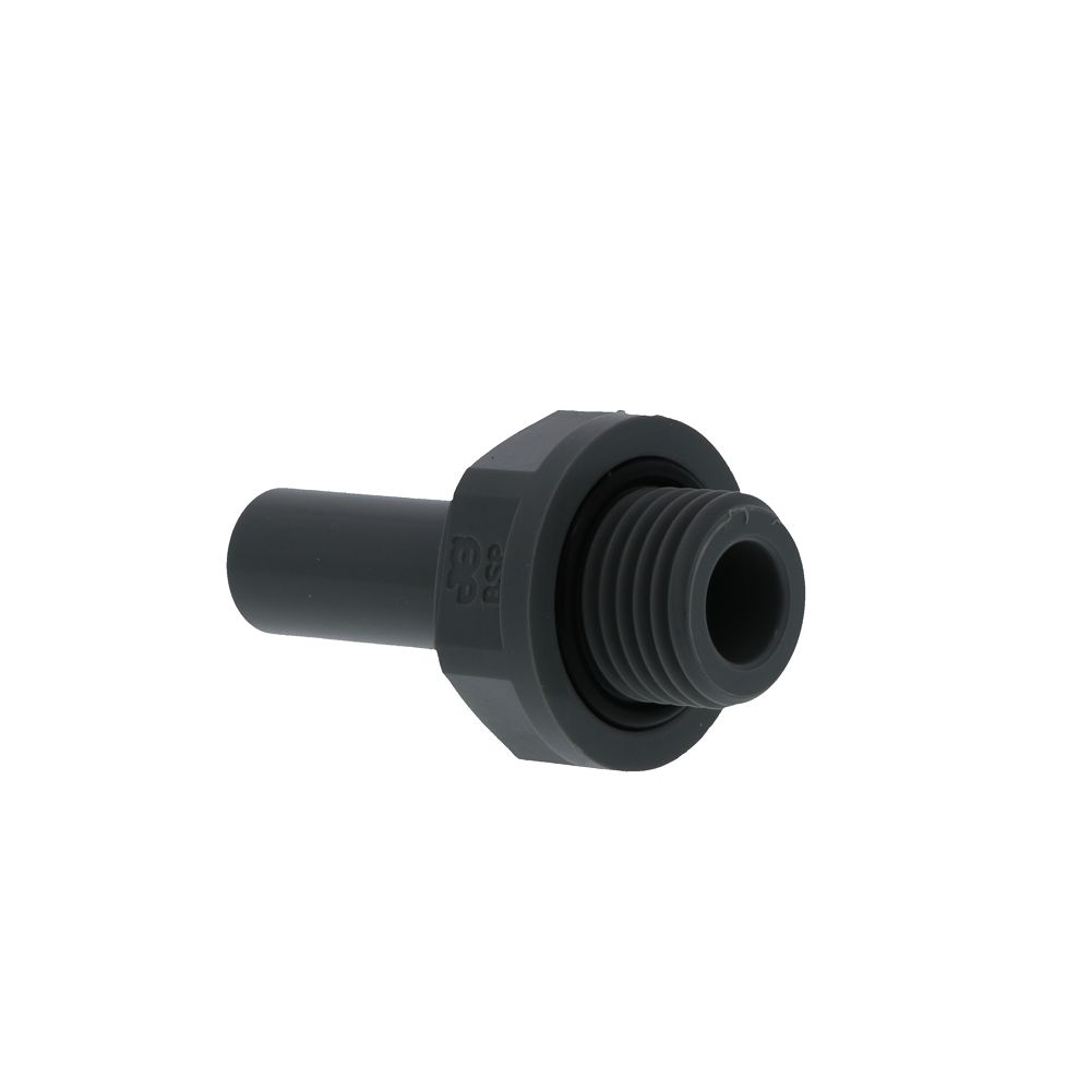 John Guest Stem Adapter BSPP - 3/8 x 1/4  BSPP