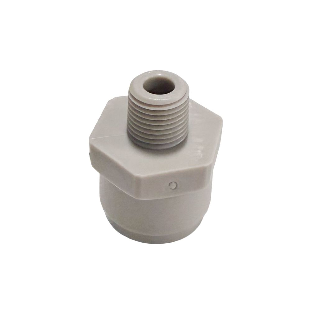 NeoFit - Acetal Gray Male Connector- 3/8"tube x 1/8"NPTF