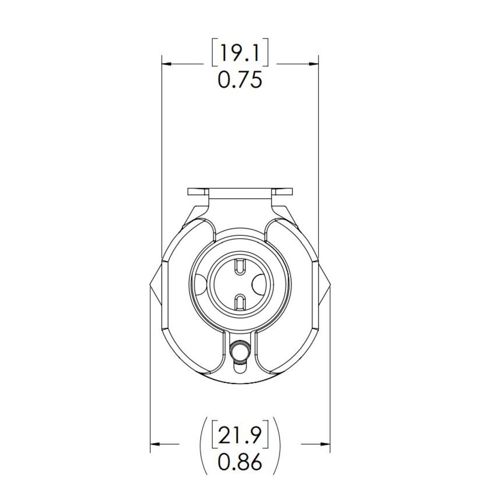 LinkTech 42AB Series Panel Mt. Female, Non-valved, 1/8" HB, ABS
