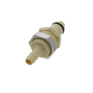 PLCD4200412 Valved Panel Mount Hose Barb Coupling Insert 1/4 ID Barb