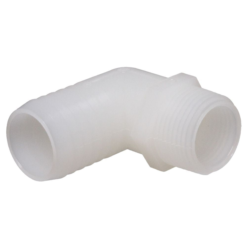 Male Elbow Barb x Male NPT - 3/4" HB x 1" MNPT