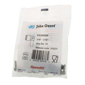 John Guest Stem Elbow Connector - 3/16 Stem x 3/16