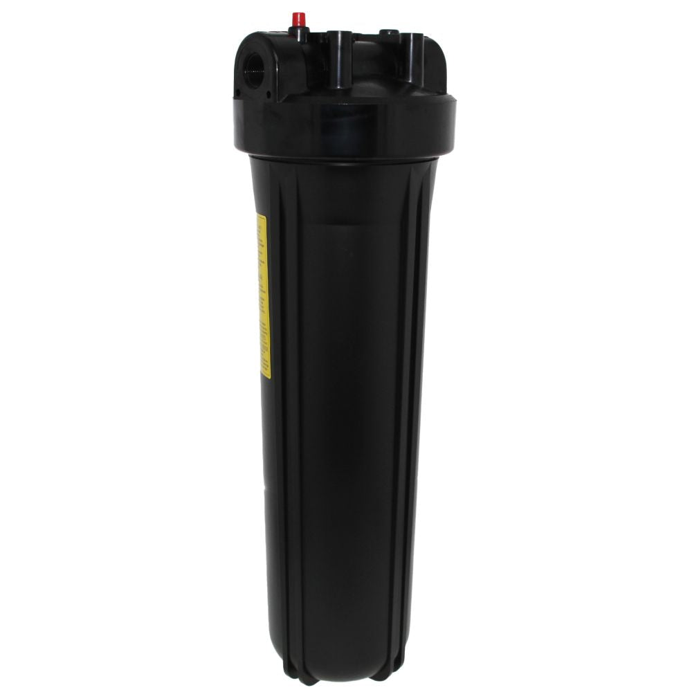 20" Neo-Pure Big Flow Filter Housing Black Cap/Black Sump with Pressure Relief 1"