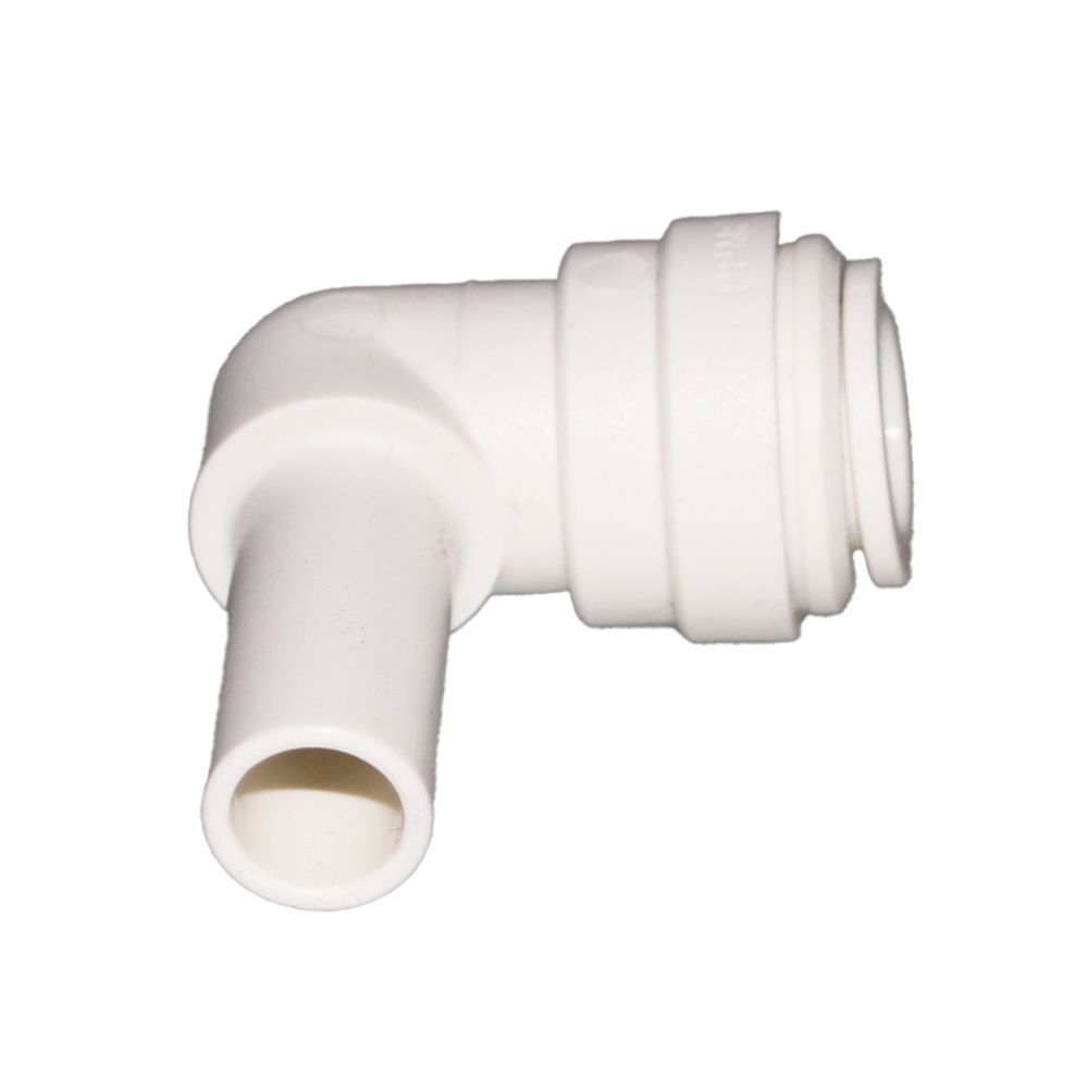 John Guest Stem Elbow Connector Polypro - 1/4 Stem x 1/4