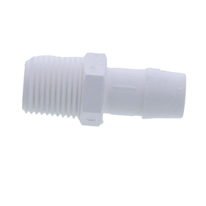 Male Barb Connector Polypropylene - 5/8 ID Barb x 1/2 MNPT