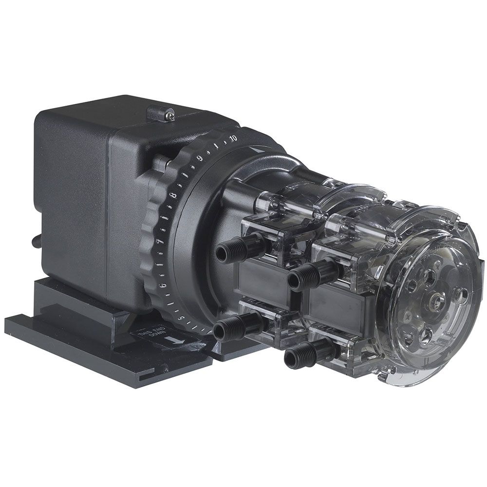 Stenner Double Head Adjustable Output Pump 0.3 - 6.0 GPD #1 Tube 120V [100PSI]