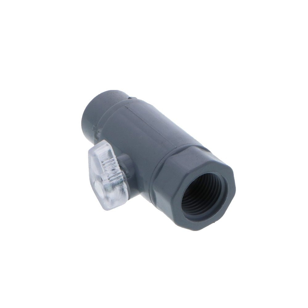 Inline Ball Valve PVC - 1/4 Tube x 3/8 Female NPTF
