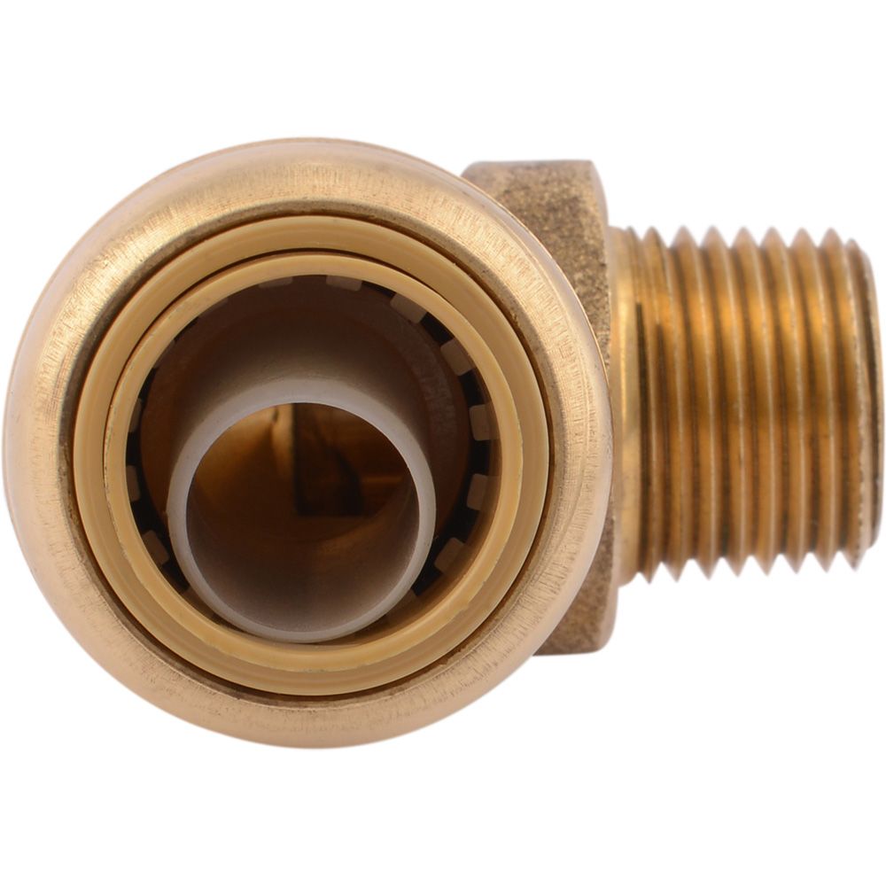 SharkBite® U281LF Lead-Free Brass Push-to-Connect Dishwasher Elbow - 1/2" x 3/8" MPT