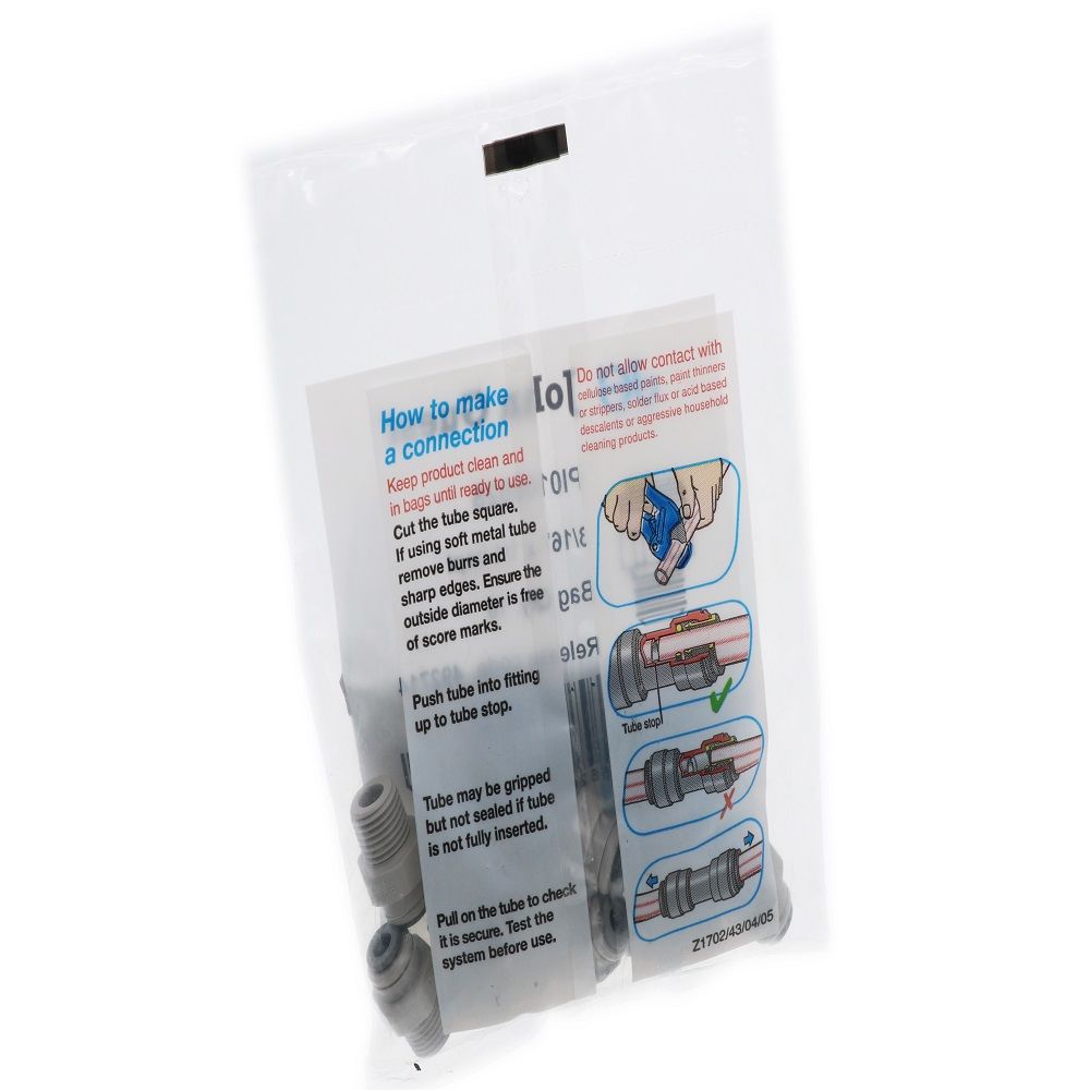 John Guest Male Connector BSPT - 3/16 x 1/4  BSPT
