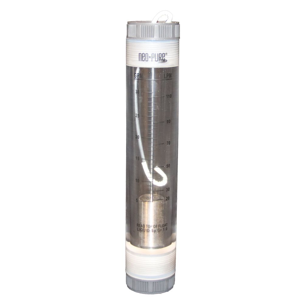Neo-Pure Inline Flowmeter 5-30GPM 1" FNPT