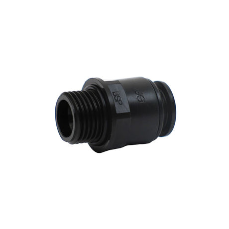 John Guest Male Connector NPTF Black Polypropylene  - 1/4 x 1/8 NPTF