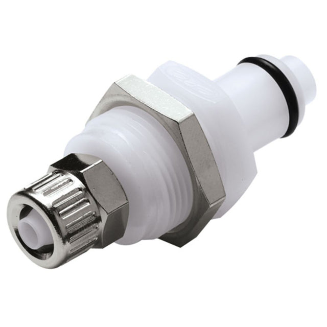 PLCD400M8 Valved Panel Mount 8 MM PTF Coupling Insert 1/4 PTF