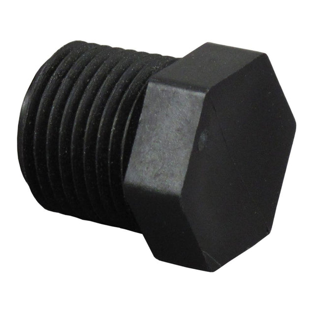 Pipe Plug Hex Head - 1/4" NPT Polypro Black