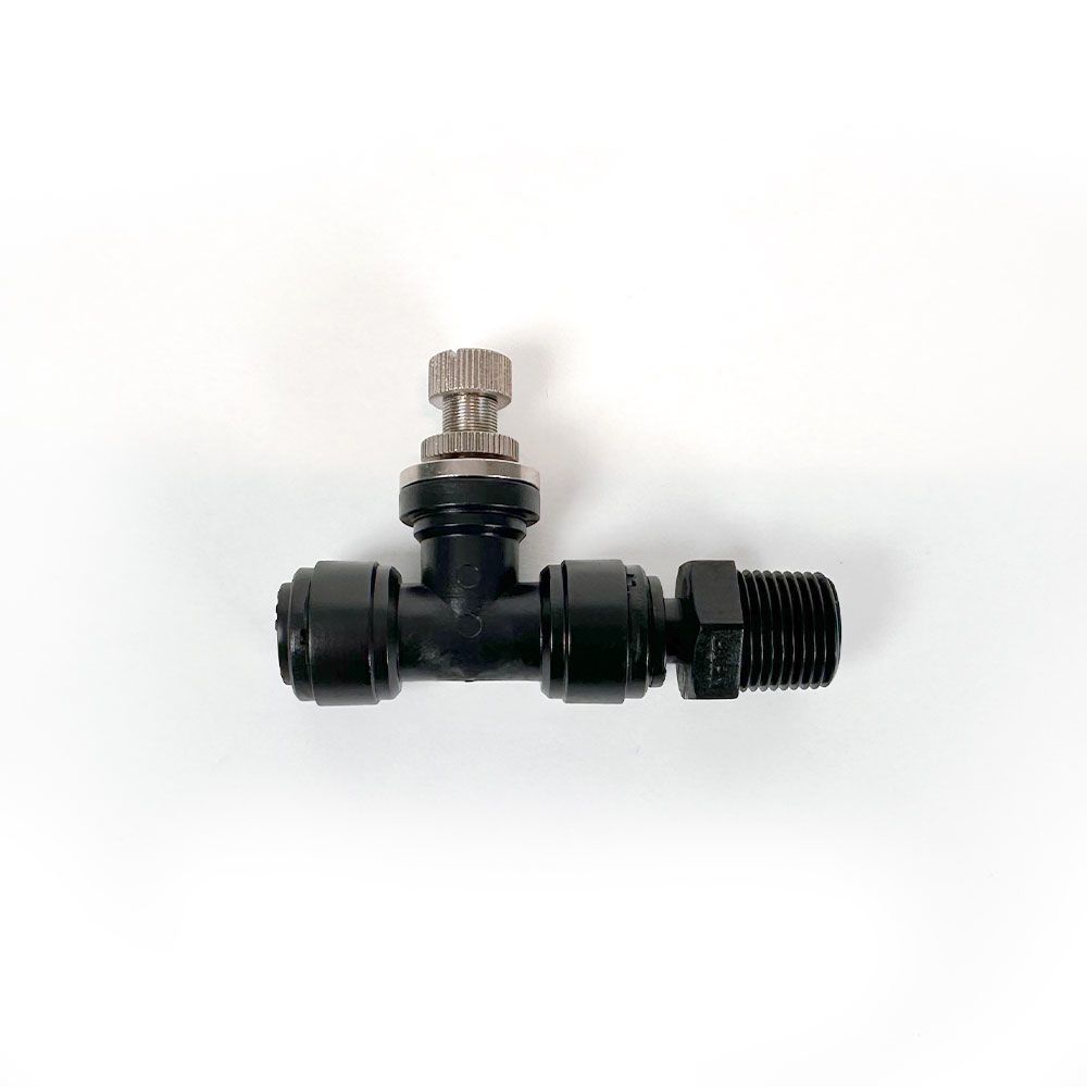 neoFit - Control Valve Union Connector Black Acetal Copolymer - Tube OD 3/8