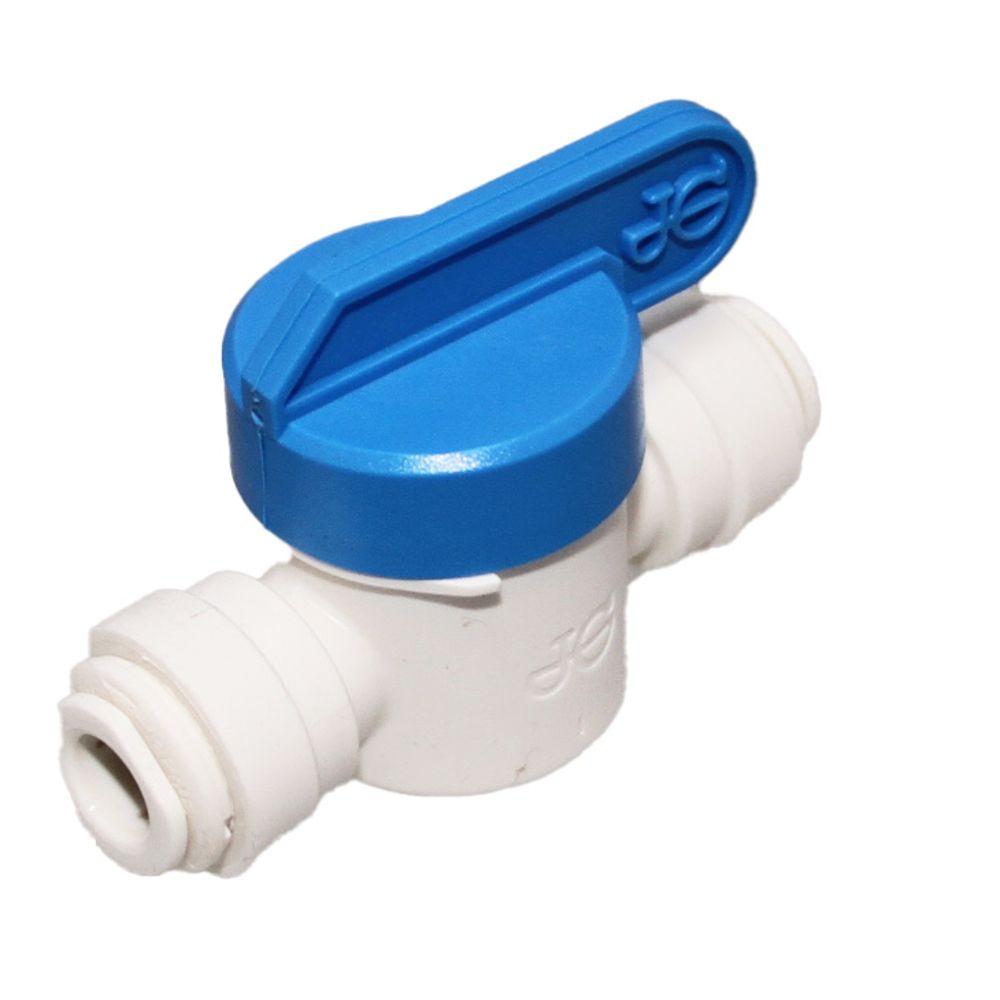 John Guest Shut-Off Valve-Polypro Straight - 3/8 Tube x 3/8 Tube
