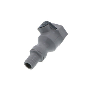 UDC Valved In-Line Hose Barb Coupling Body - 5/8 ID Barb Buna-N O-Ring