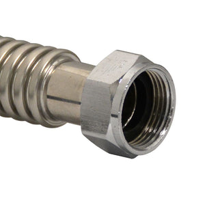 Stainless Steel Flexible Water Softener Connector 1-1/4" FPT x 3/4" FPT - 24" Length