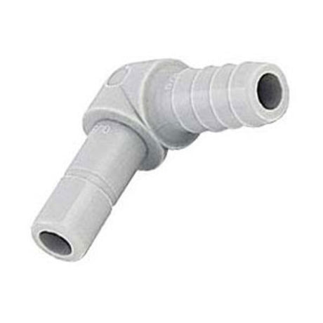 DMfit Stem Elbow Barb Connector  - 5/16 OD Stem x 1/4 ID Barb