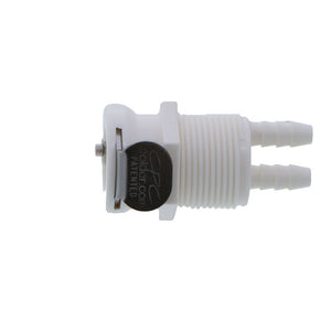 Colder PTC1602096 Non-Valved Panel Mount Hose Barb Coupling Body - 1/8 ID Barb