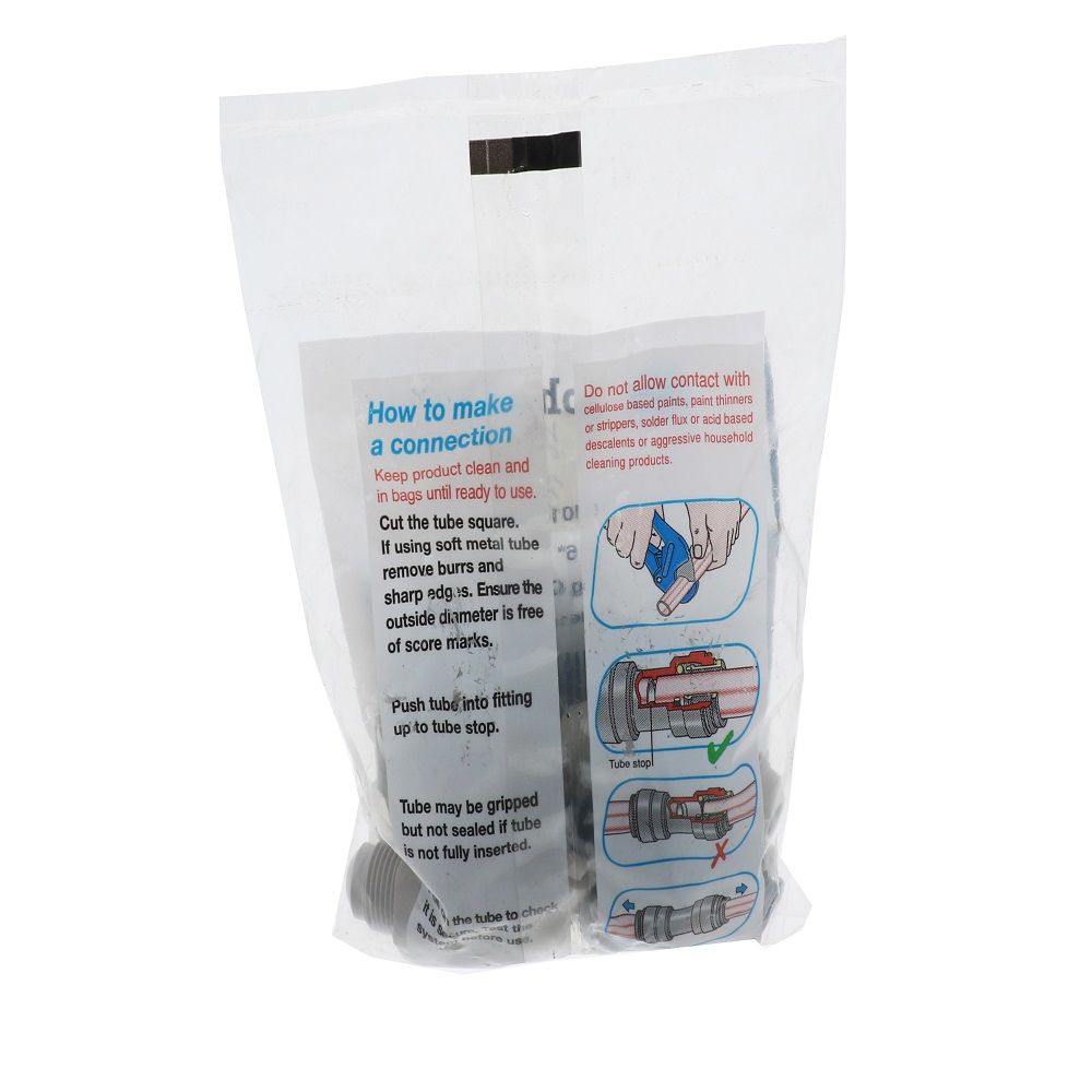 John Guest Superseal Male Connector Flare - 5/16 Superseal x 3/8 Flare