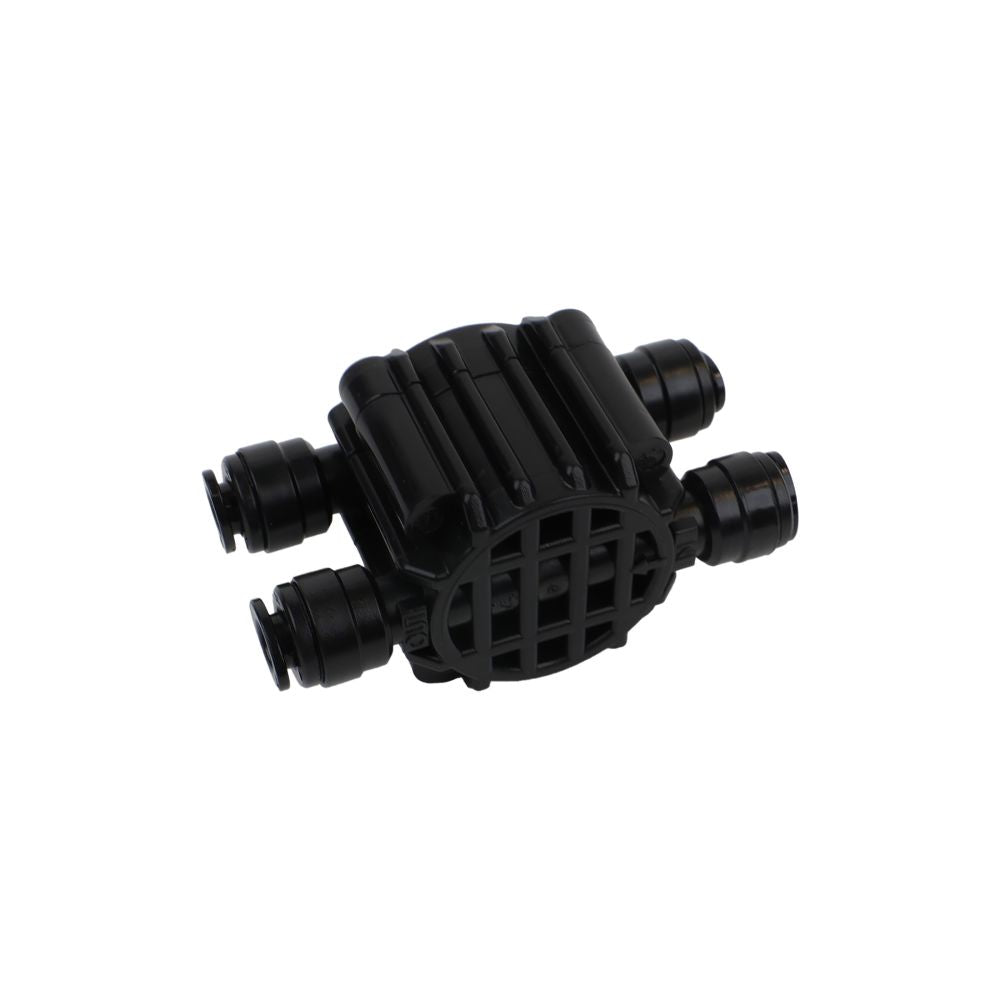 Automatic Shut Off Valve 4 Way 1/4 QC Black