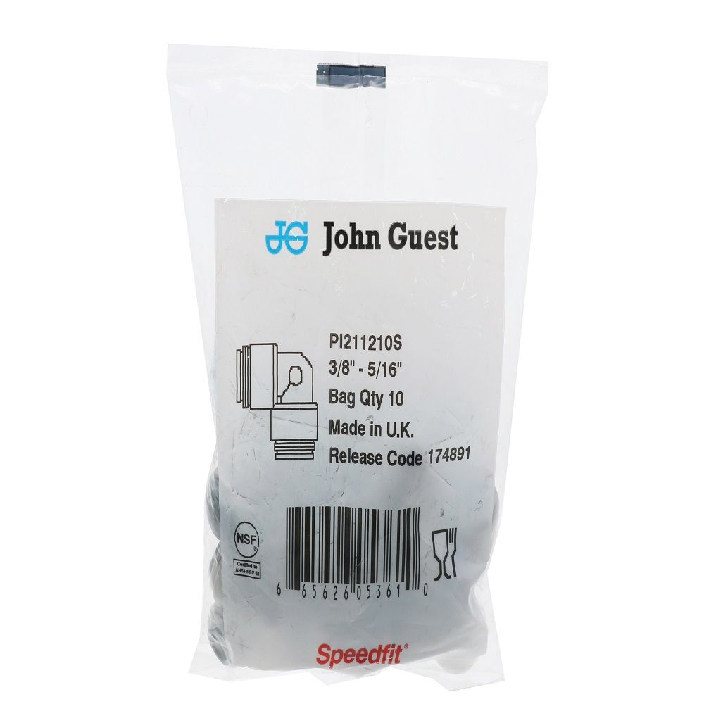 John Guest Reducing Elbow - 3/8 x 5/16