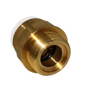 John Guest Brass Male Connector BSPT - 15mm x 1/2 BSPT