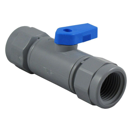 Inline Ball Valve PVC - 1/2 Female NPT x 1/2 Female NPT