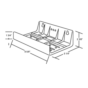 Omnipure B2PW Mounting Bracket - TWO Housing PLASTIC "U" Shaped for Slimline Housings, E, Q and ELF Series Filters