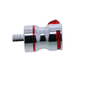 LQ6D17006RED Valved In-Line Liquid Cooling Coupling Body 3/8 ID Barb Warm Red