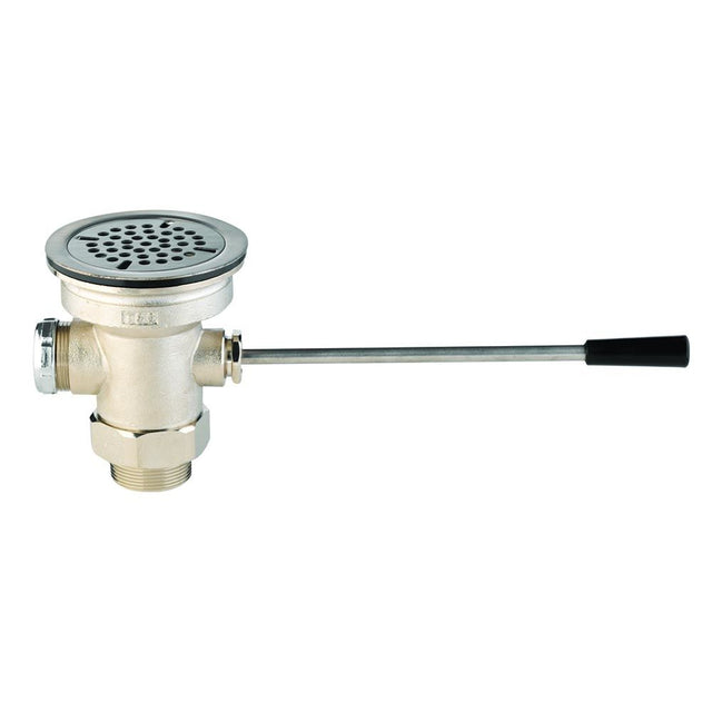 T&S Brass B-3970 Lever Waste Valve, 3-1/2" Sink Open, 2 x 1-1/2 Adapter