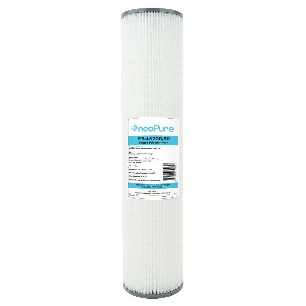 Neo-Pure PS-45200-50 20" BB High Efficiency Pleated Filter 50 micron
