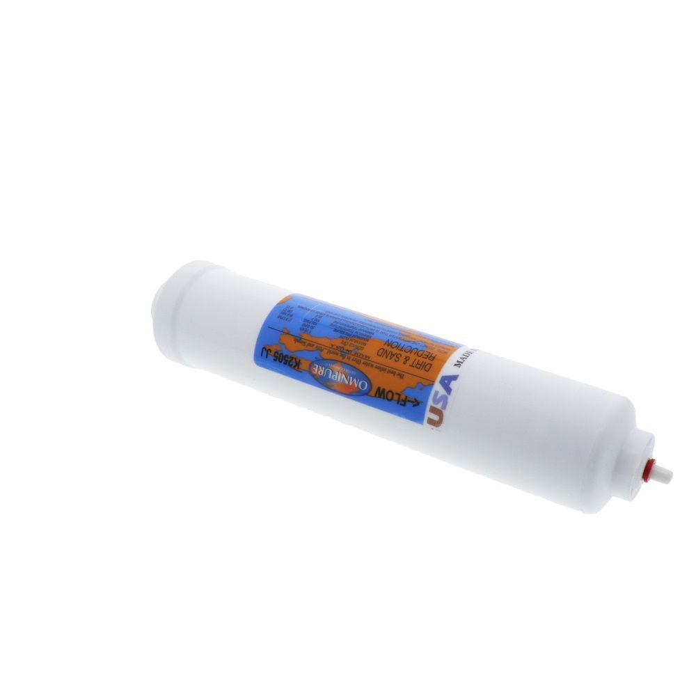 Omnipure Inline K2505-JJ 5 mic Sediment Prefilter - 10" x 2" Filter - 1/4" Quick Connect