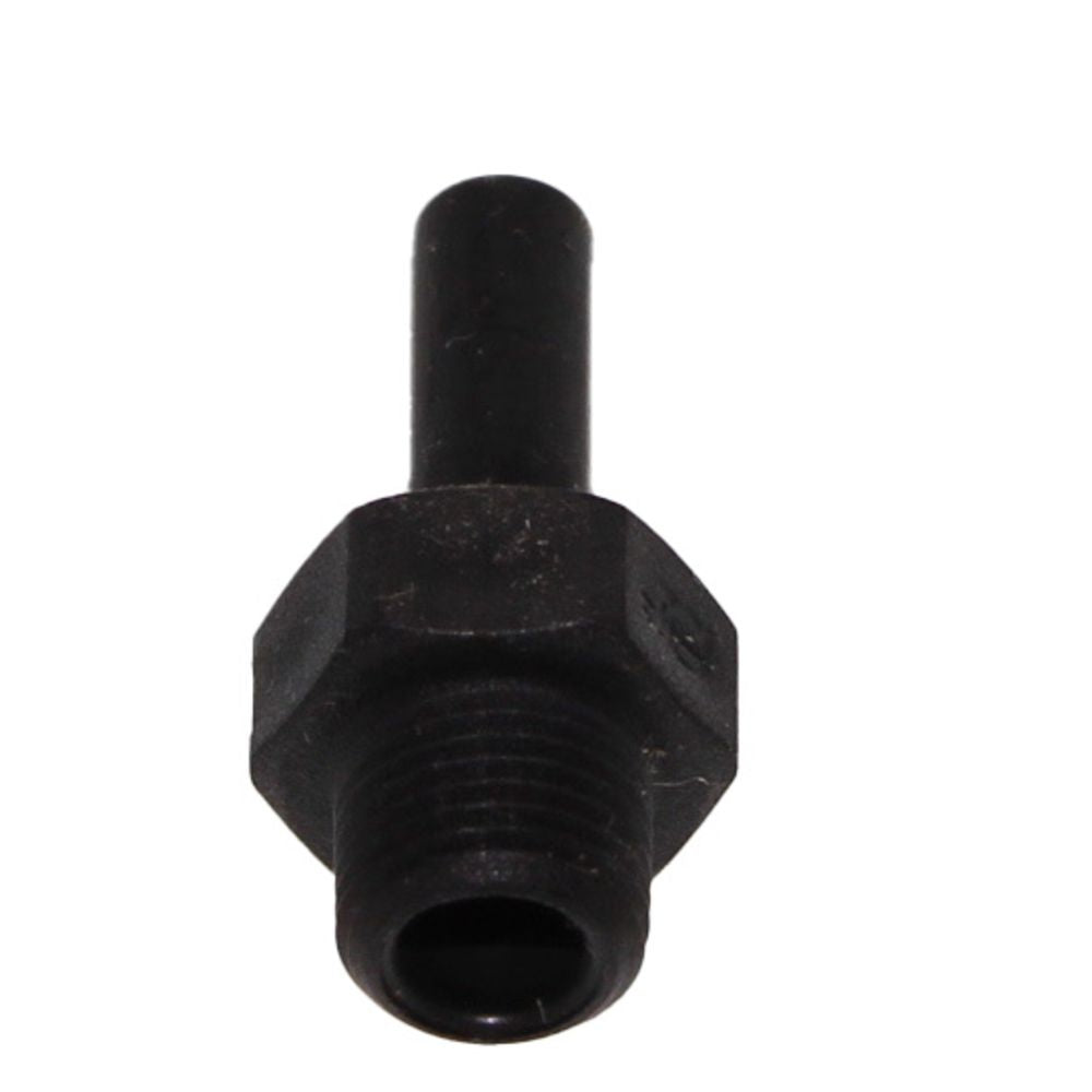 John Guest Stem Adapter Black Polypropylene  - 1/4 x 1/4 NPTF