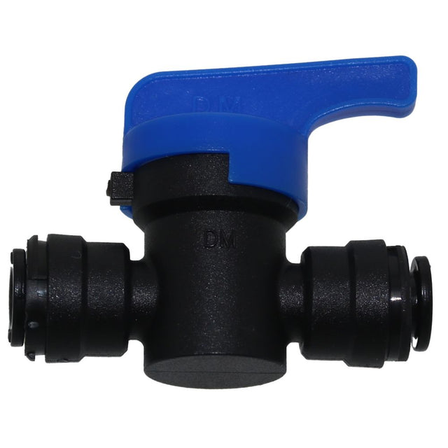 NeoFit Quick Connect 1/4" x 1/4" Polypropylene Shut-Off Valve - Black