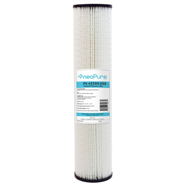 Neo-Pure PS-45200-S35 20" BB High Efficiency Pleated Filter 0.35 micron