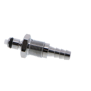 MCD4204 Valved Panel Mount Hose Barb Coupling Insert 1/4 ID Barb