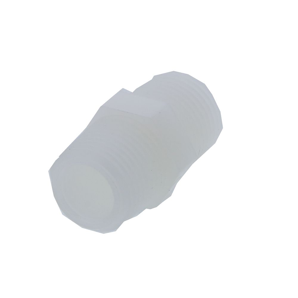 Nipple Hex - 3/8" MPT Natural Nylon