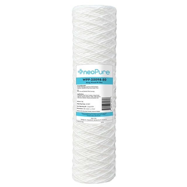 Neo-Pure WPP-25098-50 10" Surfactant Free String Wound Filter 50 Micron