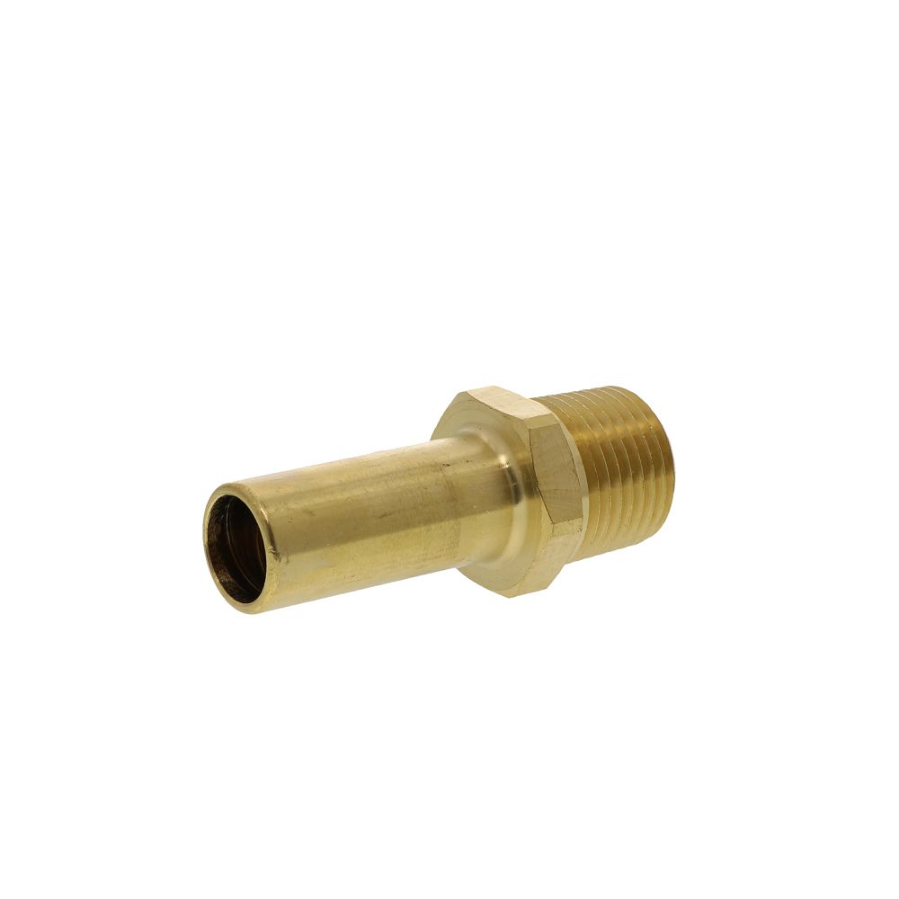 John Guest Brass Male Stem Adapter NPT - 1/2 CTS x 1/2 NPT