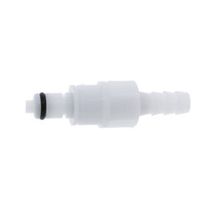 Multi-Mount Valved Hose Barb Coupling Insert - 1/4 ID Barb Acetal