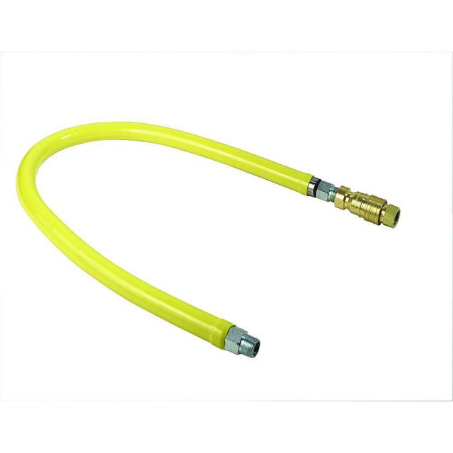 T&S Brass HG-4C-36 Safe-T-Link Gas Hose, Quick Disconnect to FreeSpin, 1/2 NPT x 36"L