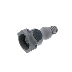 UDC Valved In-Line Hose Barb Coupling Body - 5/8 ID Barb Buna-N O-Ring