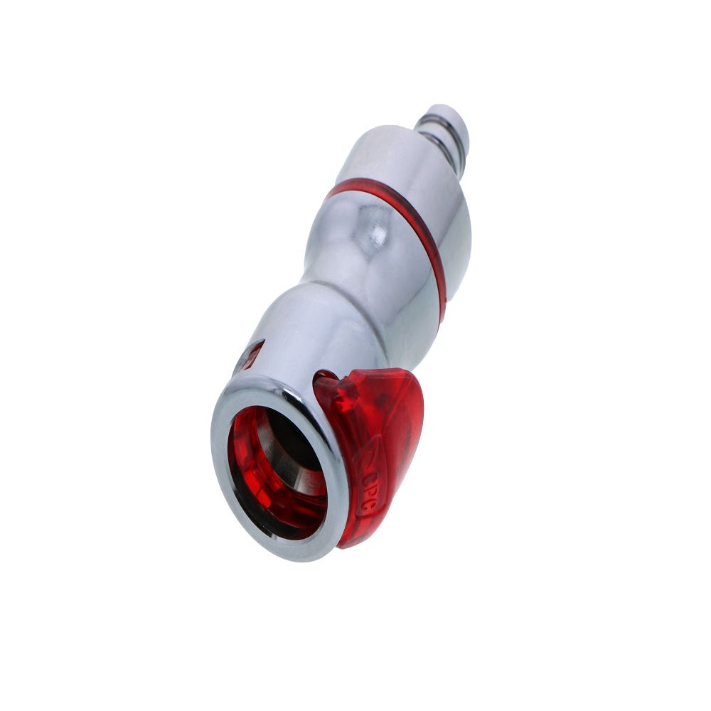 LQ6D17006RED Valved In-Line Liquid Cooling Coupling Body 3/8 ID Barb Warm Red