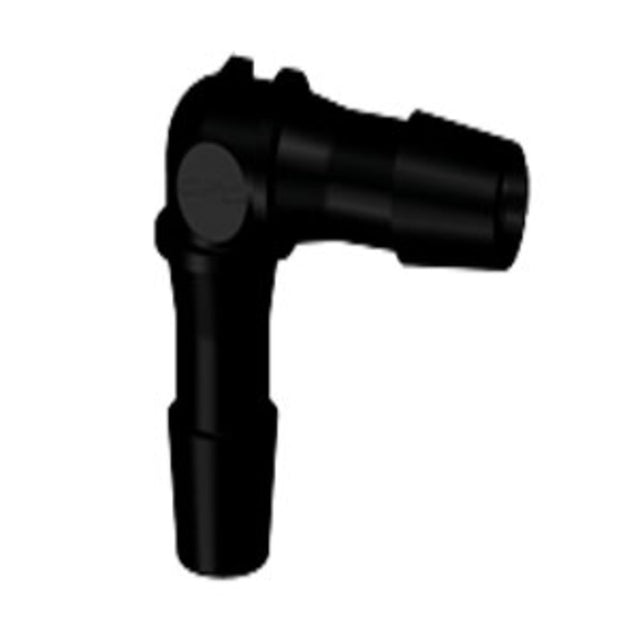 HE831 Elbow Fitting Black Nylon 1/4 HB X 1/4 HB